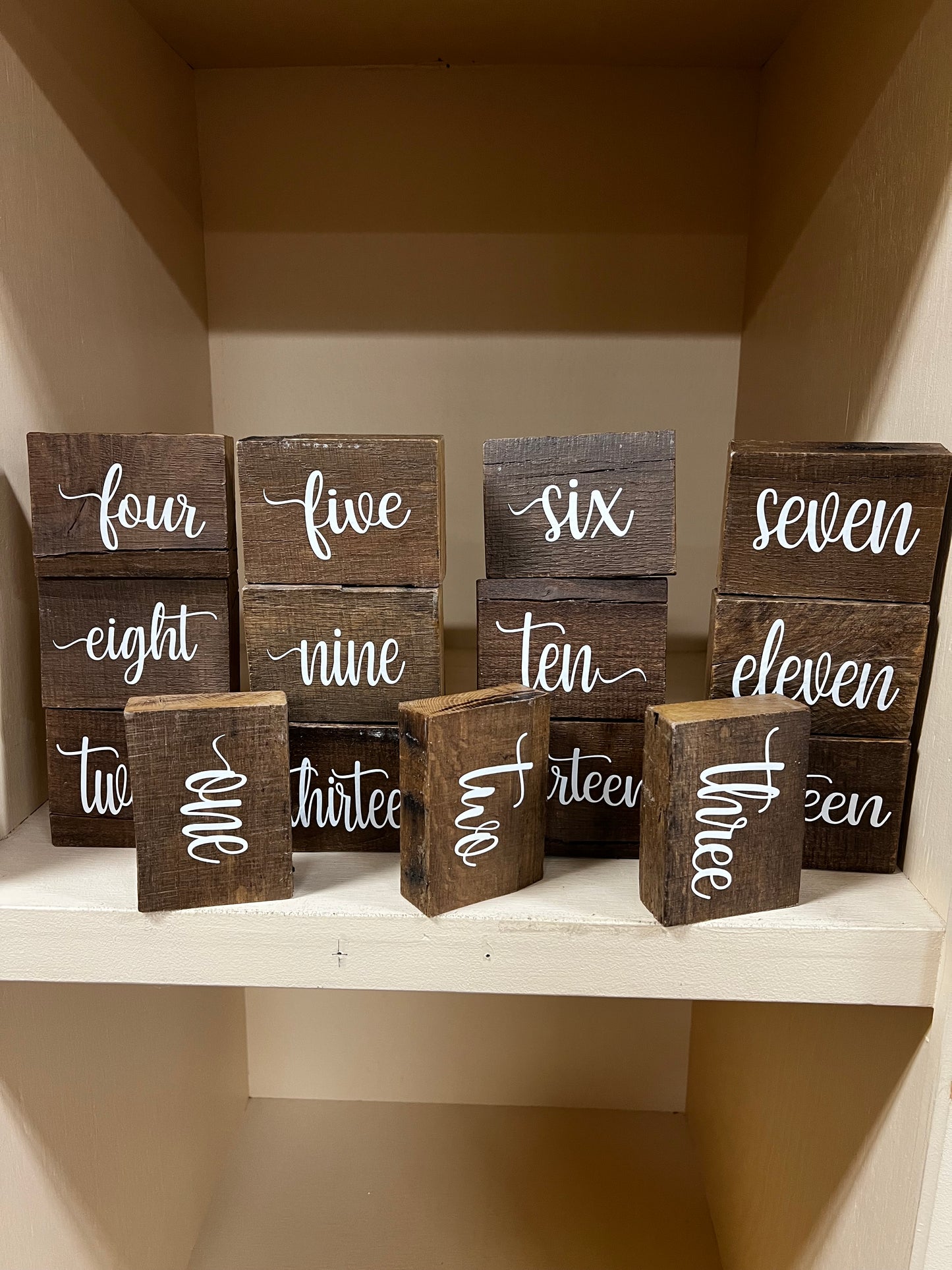 Wood Block Tabel Numbers
